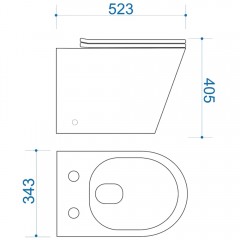 Унитаз приставной Teymi Helmi HD T40108 безободковый