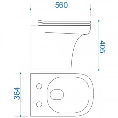 Унитаз приставной Teymi Nura HD T40109 безободковый