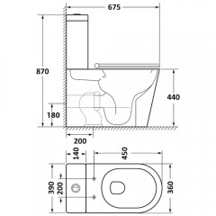 Унитаз Teymi Solli T40203 безободковый