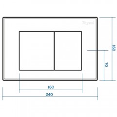 Клавиша смыва Teymi Aina T70013BM