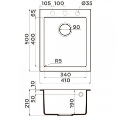 Мойка кухонная Omoikiri Bosen 41-BL