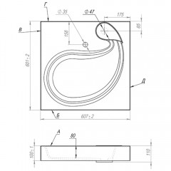 Раковина Teymi Satu 60x60 Buta T50404