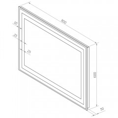 Зеркало Teymi Hanna 80x60 T20251