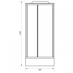 Душевая кабина Teymi Lina 90x90 T00104W