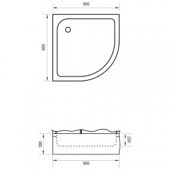 Душевая кабина Teymi Lina 90x90 T00104W