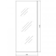 Шторка на ванну Teymi Timo 60x140 T00270