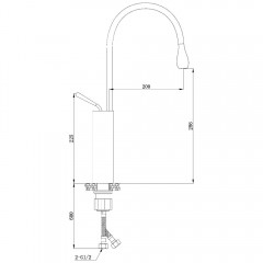 Смеситель для раковины Boch Mann Tropfen B XL BM9634