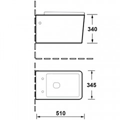 Унитаз подвесной Bloomix Regnum MD1205R/UF01 безободковый