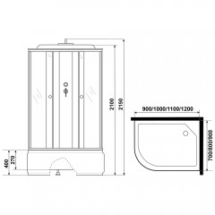 Душевая кабина Niagara Promo P100/80/40R/MT