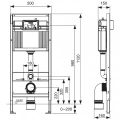 Инсталляция TECE 9400401-9240407 + унитаз SantiLine SL-5027MB безободковый торнадо с сиденьем