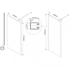 Душевое ограждение Vincea Walk-In VSW-1H600CL