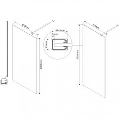 Душевое ограждение Vincea Walk-In VSW-1H700CL