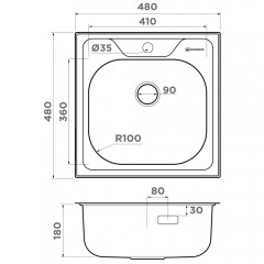 Мойка кухонная Omoikiri Saru 48-IN