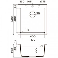 Мойка кухонная Omoikiri Bosen 47A-GB