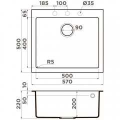 Мойка кухонная Omoikiri Bosen 57A-WH