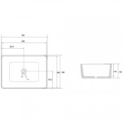 Раковина накладная Abber Rechteck AC2213MG
