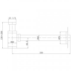 Сифон для раковины Abber AF0030B