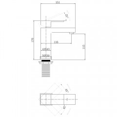 Смеситель для раковины Abber Daheim AF8210B