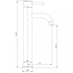 Смеситель для раковины Abber Wasser Kreis AF8111BO