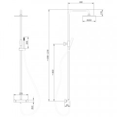 Душевая система Abber Wasser Kreis AF8160RG термостат