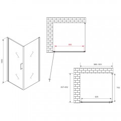 Душевое ограждение Abber Sonnenstrand AG04100B-S85B