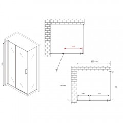 Душевое ограждение Abber Sonnenstrand AG04100S-S75