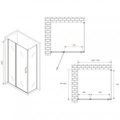 Душевое ограждение Abber Sonnenstrand AG04110BS-S80B