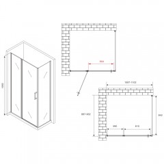 Душевое ограждение Abber Sonnenstrand AG04110BS-S90B