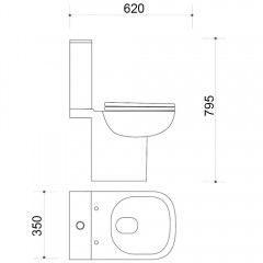 Унитаз Bloomix Weimar T140103R/UF1 безободковый