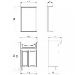 Комплект мебели ASB-Mebel Альпина 50