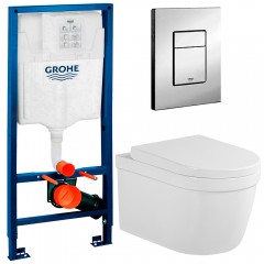 Инсталляция Grohe 38772001 + унитаз Bloomix Rapid SL1233R/UF02 безободковый с сиденьем