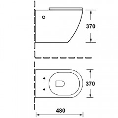 Инсталляция TECE 9400412 + унитаз Bloomix Orion MD12177T/UF01 безободковый торнадо с сиденьем