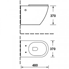 Инсталляция TECE 9400412 + унитаз Bloomix Roland MD1201R/UF01 безободковый с сиденьем