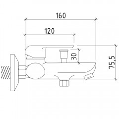 Смеситель для ванны Teymi Hanna T10205