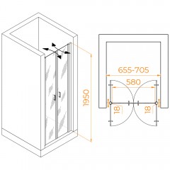 Душевая дверь RGW Passage PA-104Gb 70 060810407-16