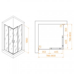 Душевое ограждение RGW Passage PA-030B 80x80 3508103088-24