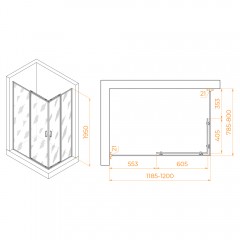 Душевое ограждение RGW Passage PA-040B 80x120 3508104082-24