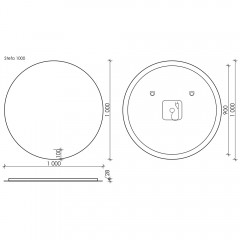 Зеркало Sancos Sfera SF1000