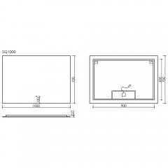 Зеркало Sancos Square SQ1000