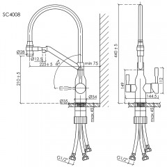 Смеситель для кухни Sancos Orta SC4008MB