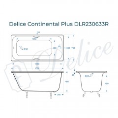 Ванна чугунная Delice France Continental Plus 150x70 DLR230633R