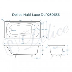 Ванна чугунная Delice France Haiti Luxe 150x80 DLR230636