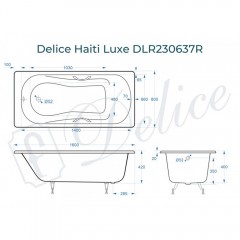 Ванна чугунная Delice France Haiti Luxe 160x80 DLR230637R