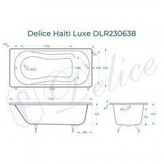 Ванна чугунная Delice France Haiti Luxe 170x80 DLR230638