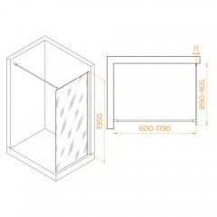 Душевое ограждение RGW Walk In WA-002W 90 35100209-15