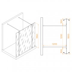 Душевое ограждение RGW Walk In WA-052 120 35105212-11