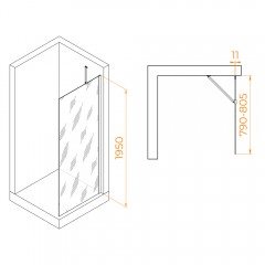 Душевое ограждение RGW Walk In WA-110 80 351011008-11