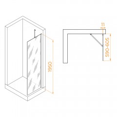 Душевое ограждение RGW Walk In WA-110B 60 351011006-14