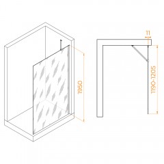 Душевое ограждение RGW Walk In WA-110W 120 351011012-15