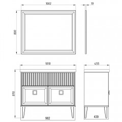 Зеркало ASB-Mebel Риола 100